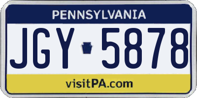 PA license plate JGY5878