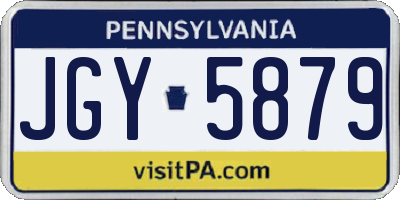 PA license plate JGY5879