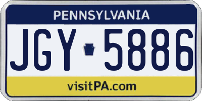 PA license plate JGY5886