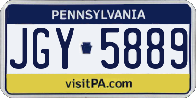 PA license plate JGY5889