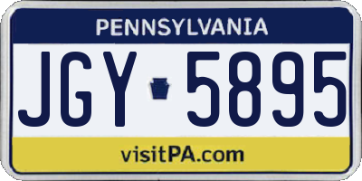 PA license plate JGY5895