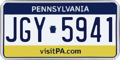 PA license plate JGY5941