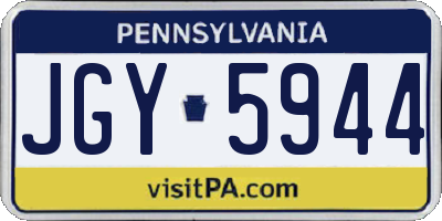 PA license plate JGY5944