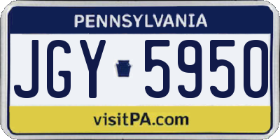 PA license plate JGY5950