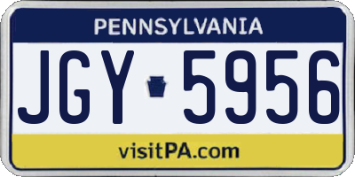 PA license plate JGY5956