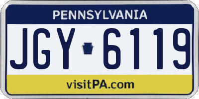PA license plate JGY6119