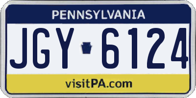 PA license plate JGY6124
