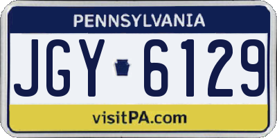 PA license plate JGY6129