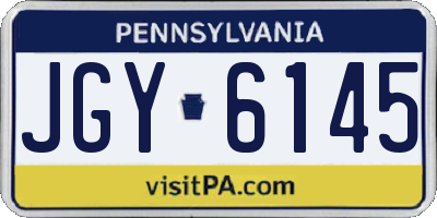 PA license plate JGY6145