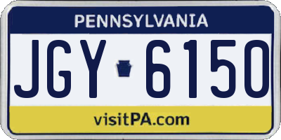 PA license plate JGY6150