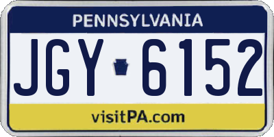 PA license plate JGY6152