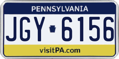 PA license plate JGY6156