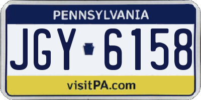 PA license plate JGY6158