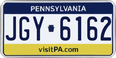 PA license plate JGY6162