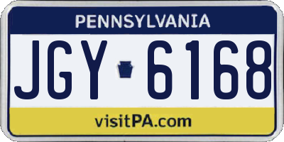 PA license plate JGY6168