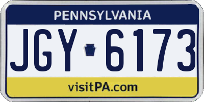 PA license plate JGY6173