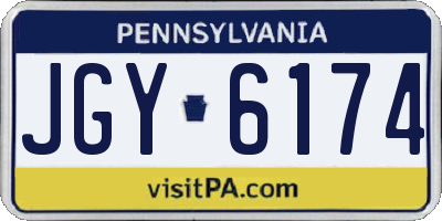 PA license plate JGY6174