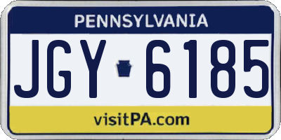 PA license plate JGY6185