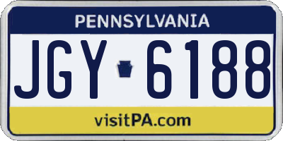 PA license plate JGY6188