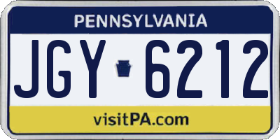 PA license plate JGY6212