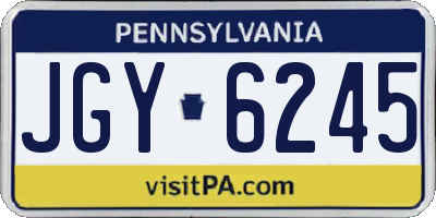 PA license plate JGY6245