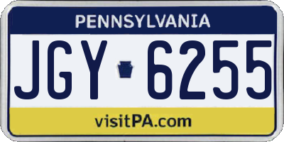 PA license plate JGY6255