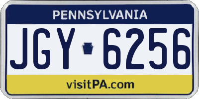 PA license plate JGY6256