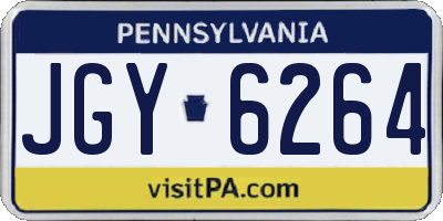 PA license plate JGY6264