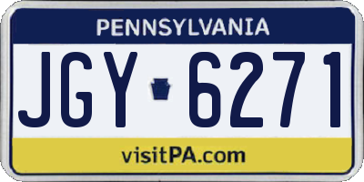 PA license plate JGY6271