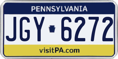 PA license plate JGY6272