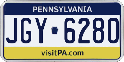 PA license plate JGY6280