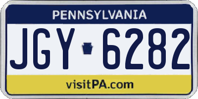 PA license plate JGY6282