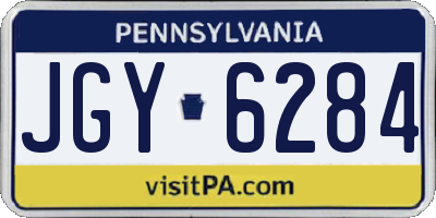 PA license plate JGY6284