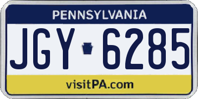 PA license plate JGY6285