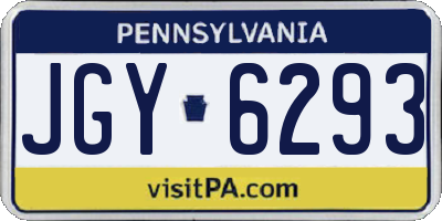 PA license plate JGY6293