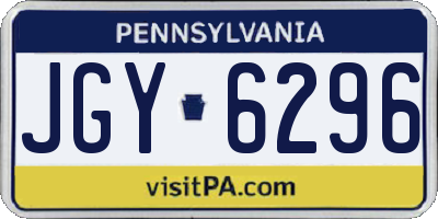 PA license plate JGY6296