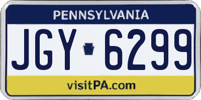 PA license plate JGY6299