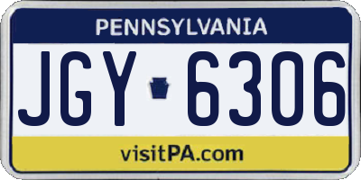 PA license plate JGY6306