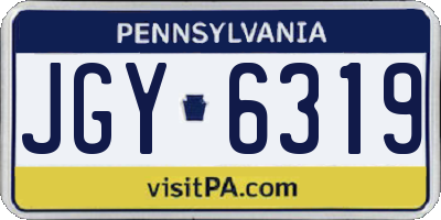 PA license plate JGY6319