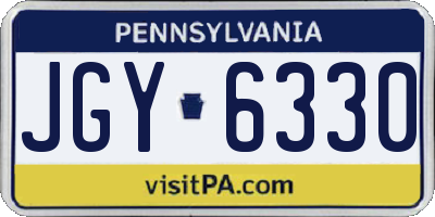 PA license plate JGY6330