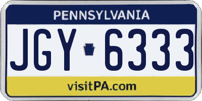 PA license plate JGY6333