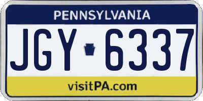 PA license plate JGY6337