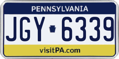 PA license plate JGY6339
