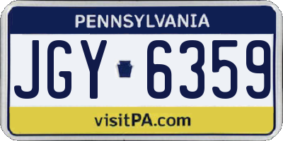 PA license plate JGY6359