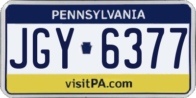 PA license plate JGY6377