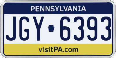 PA license plate JGY6393