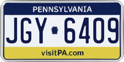 PA license plate JGY6409