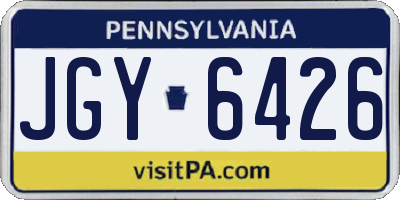 PA license plate JGY6426