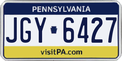 PA license plate JGY6427