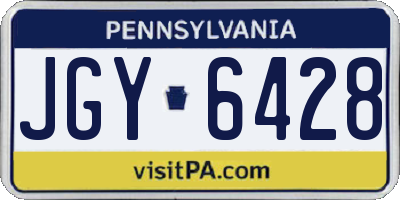 PA license plate JGY6428